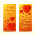 valentines banners design set vector image