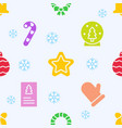 christmas icon pattern wrapping paper decor vector image