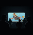 funny man wearing wetsuit and scuba diving vector image vector image