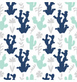 hand drawn floral mexican cacti seamless pattern vector image vector image