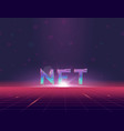 nft futuristic background vector image