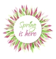spring is here card banner tag label vector image vector image