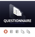 questionnaire icon in different style vector image