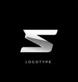 steel s letter business monogram with stainless vector image
