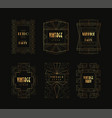 art deco vintage and retro golden line frame vector image vector image