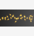 christmas lights isolated on transparent vector image