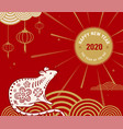 2020 rat happy new year background chinese vector image vector image