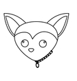 dog face icon vector image vector image