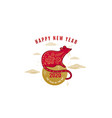 2020 rat happy new year background chinese vector image vector image