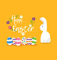 happy easter card design for spring holiday vector image