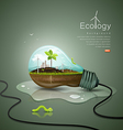 light bulb ecology concept design background vector image