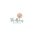 lines magnolia flowers feminine logo symbol icon vector image