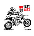 motocross racing vector image vector image