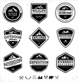 mountain outdoor adventure badges collection vector image