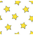 seamless pattern with falling cute yellow stars vector image vector image