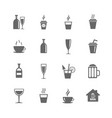 set of drinks beer and cocktails icons vector image