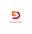 d initial logo vector image vector image