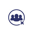 delete group icon on white vector image vector image