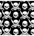 jolly roger black seamless background vector image