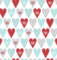 pattern with pastel hearts vector image vector image