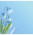 pastel background with blue snowdrop vector image