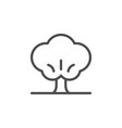 tree line outline icon and plant sign vector image