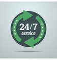 24 7 hours service sign in flat style vector image