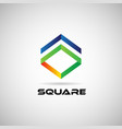 abstract colorful square shape company business vector image vector image