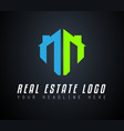 creative real estate logo design for brand vector image