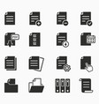 icons set - paper documents file format vector image vector image