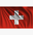 waving switzerland vector image vector image