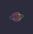 abstract globe planet logo design curl vector image vector image