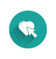 white heart and cursor click icon isolated vector image