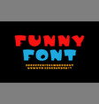 child font in the comics style cartoon alphabet vector image vector image