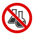 flat no chemicals icon vector image