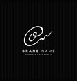 o letter signature logo - initial alphabet for vector image vector image