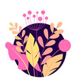 a simple floral arrangement with flowers and bow vector image vector image