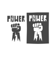 fist raised up icon black vector image vector image
