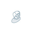 grandfather avatar old man isometric icon 3d line vector image vector image