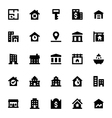 real estate icons 3 vector image