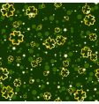 seamless shamrock pattern with sparkles vector image vector image