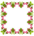 beautiful wreath elegant floral frame hand drawn vector image vector image