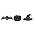 halloween black and white isolated vector image vector image