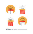 congratulations gift box perfect present prize vector image