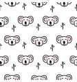 cute koala bear heads seamless pattern vector image