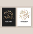 esoteric symbols poster flyer thin line vector image