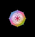 flower life symbol gradient sacred geometry vector image vector image