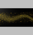 golden particles waves background gold glitter vector image