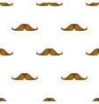 pattern with hipsters mustache on white background vector image vector image