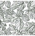 foliage seamless pattern texture leaf fig vector image